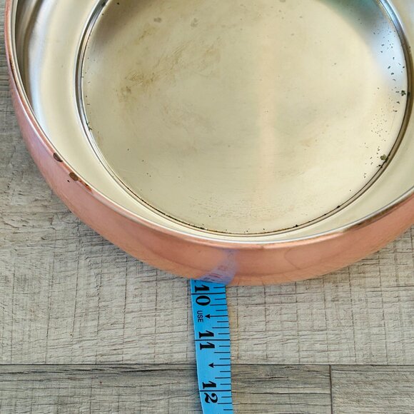 Vintage MCM Copper & Brass Skillet Dish Set - Picture 12 of 13